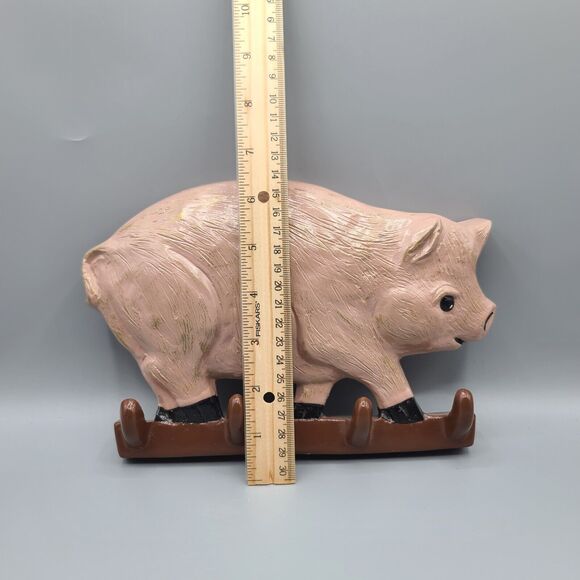 Yozie Mold Ceramic Painted Dirty Pig Key Holder Decor Figure 1983 - Picture 13 of 14